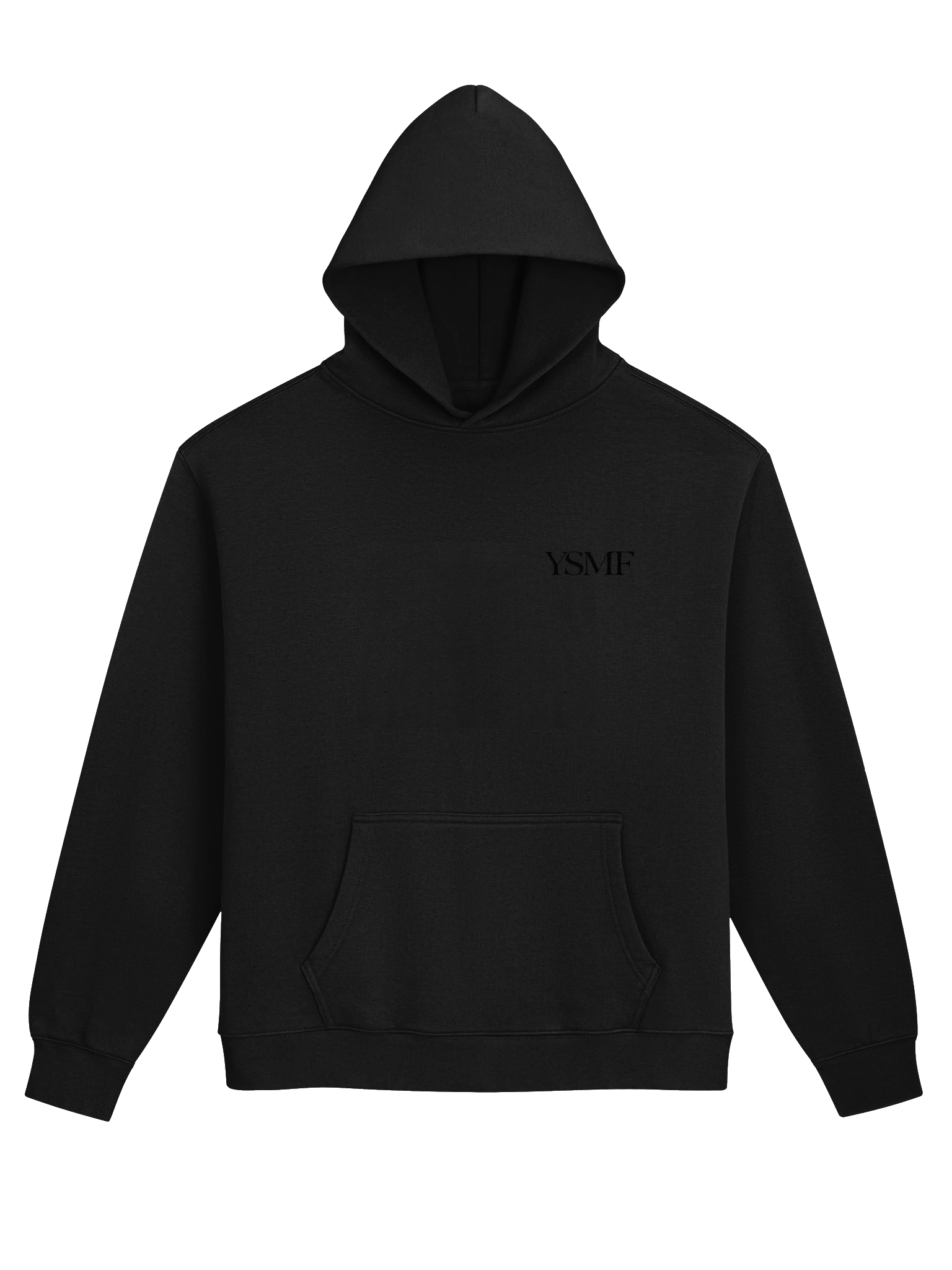 Black tonal YSMF hoodie