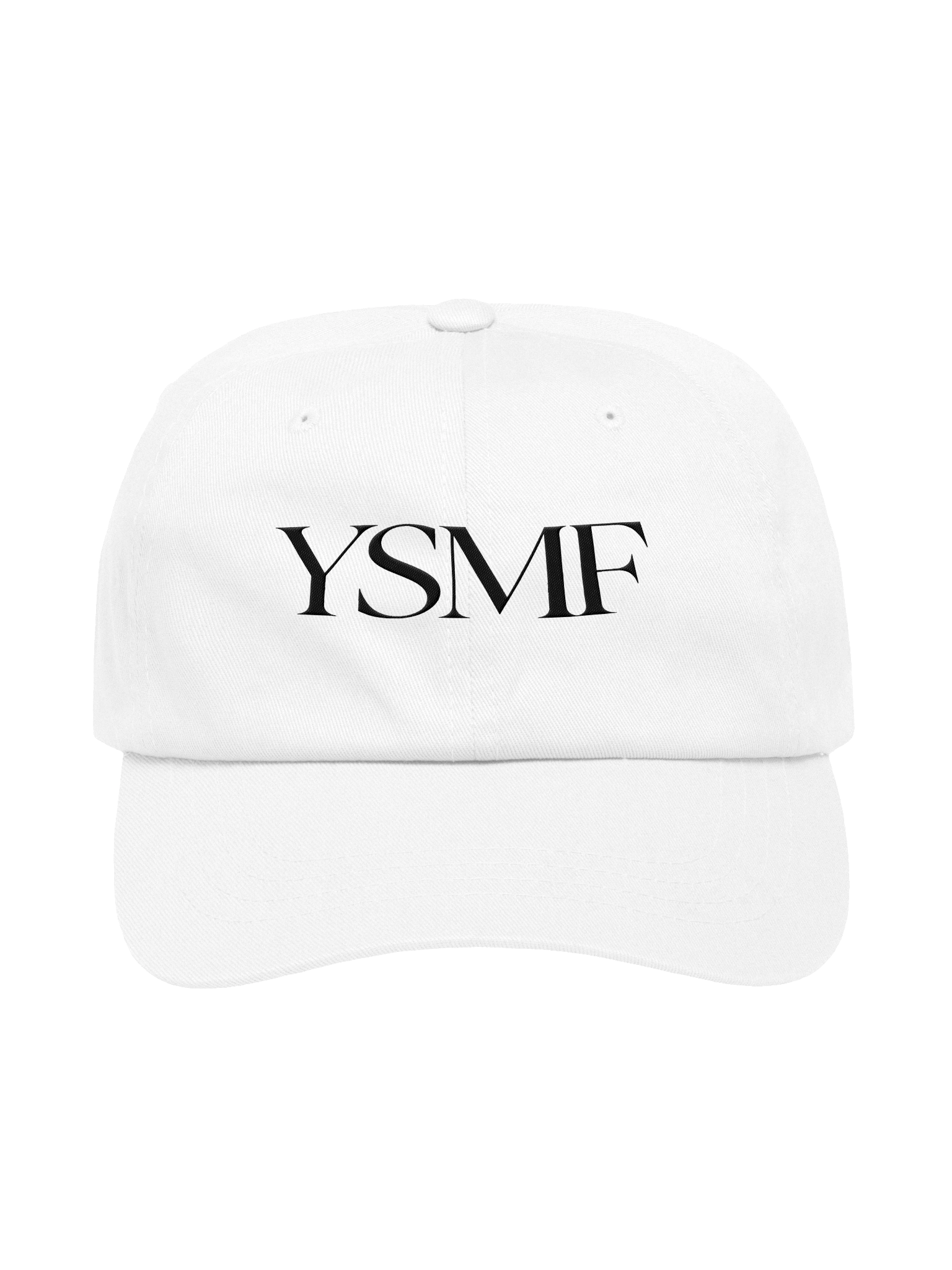 White YSMF dad hat